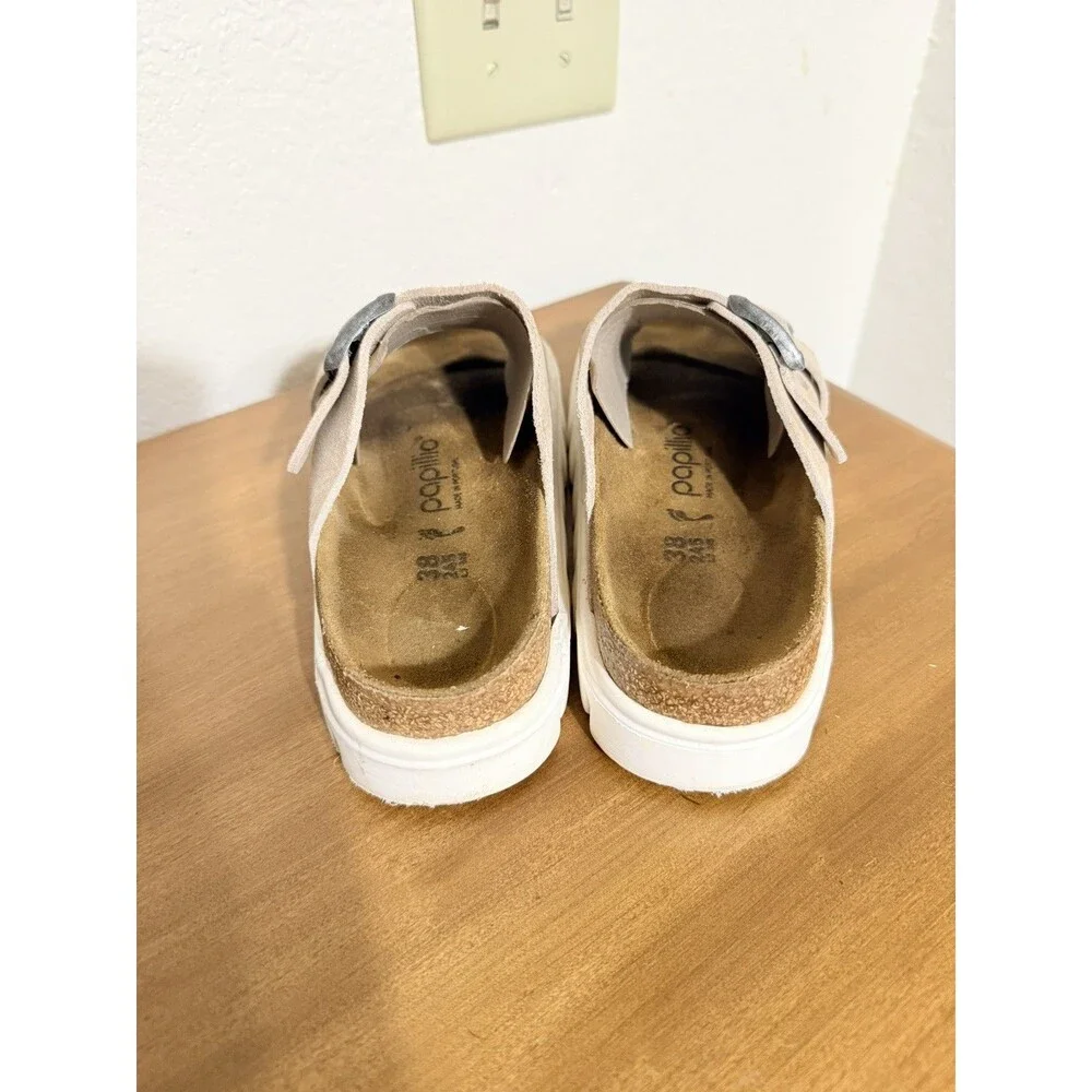 Birkenstock Arizona Chunky Birko-Flor Suede Sandal Warm Sand (Papillio) Size 7